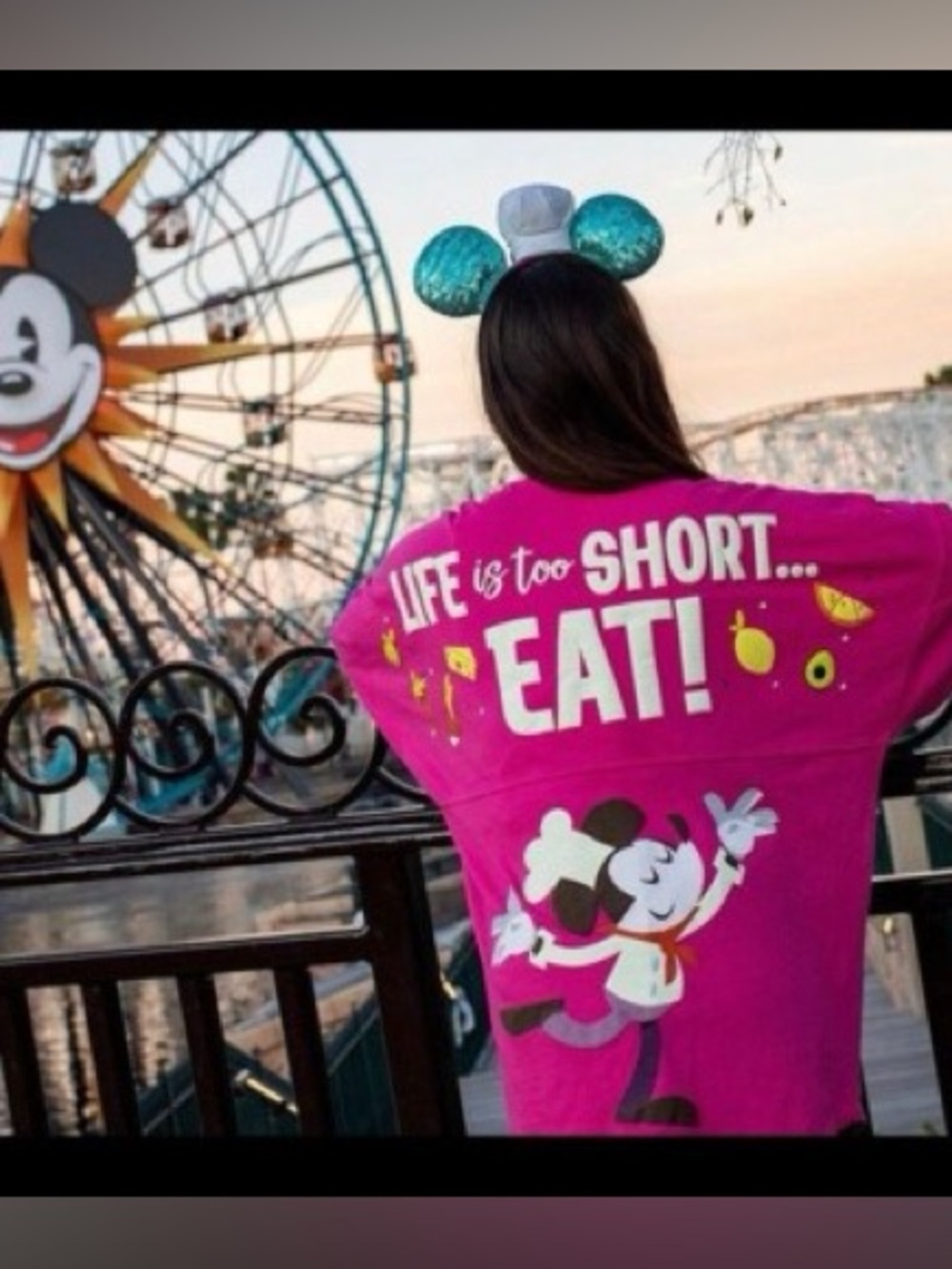 NWT 2020 Disney Food & Wine Festival Pink Spirit Jersey Size XS Oversized